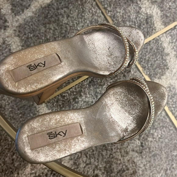 Vintage Sky retro wooden platform wedge heels - Picture 3 of 16